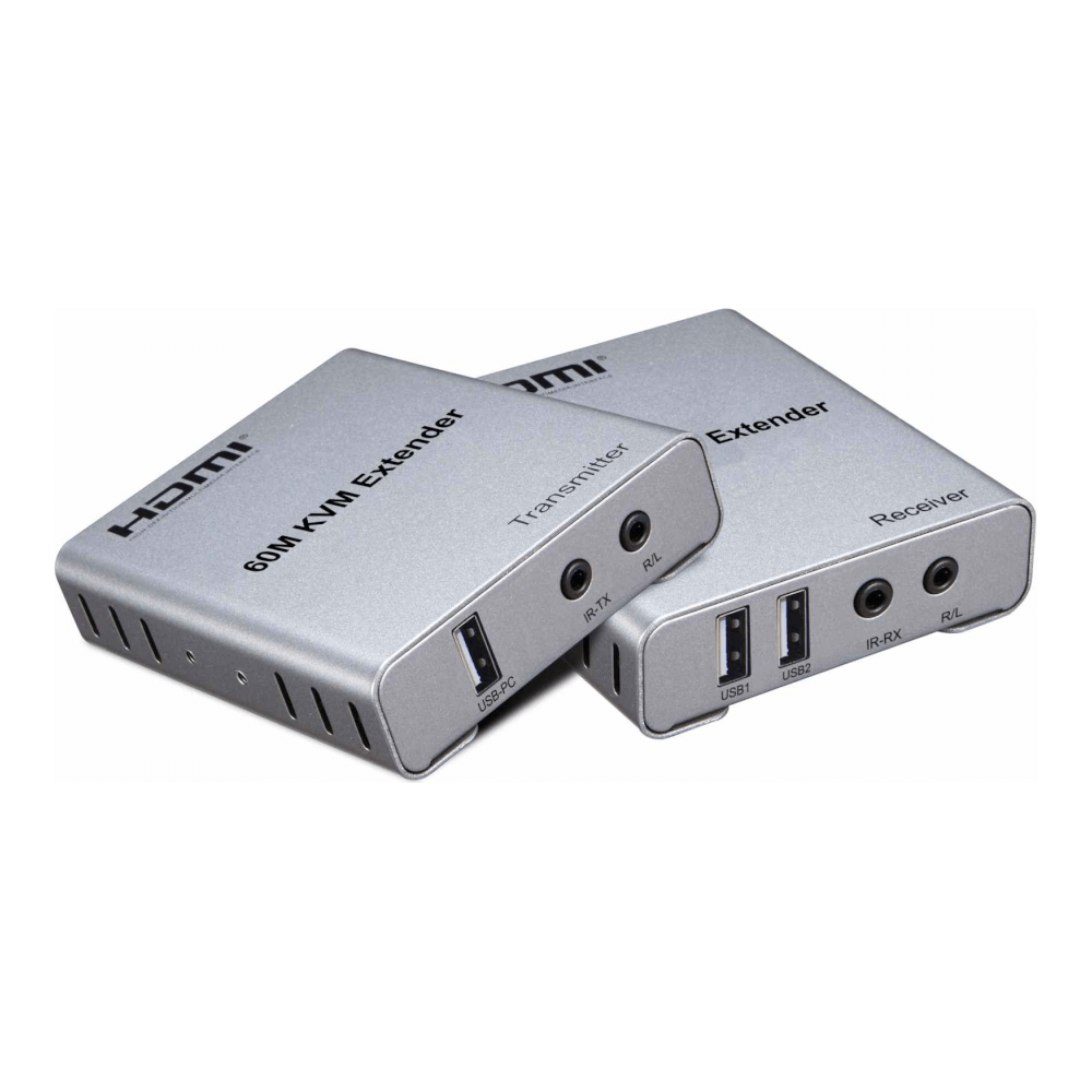 Kit KVM Extender HDMI, 60m, 2xUSB, Full HD, 1080p, prin cablu Cat5e sau Cat6 - OEM Khext60-8