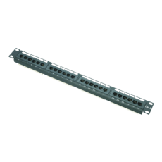 Patch panel optic 24 porturi SC/UPC complet echipat 1U cu sertar culisant pentru rack 19 inch - OEM PP-24-FULL