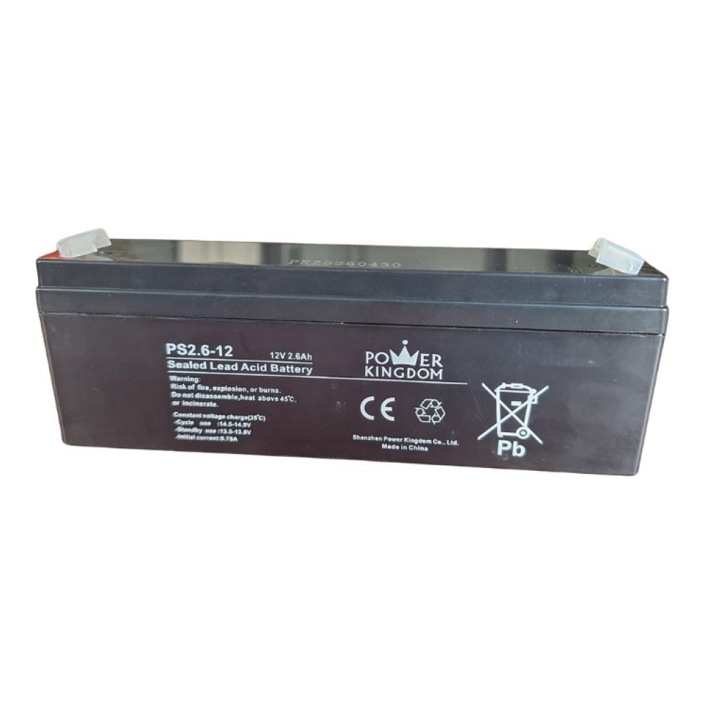 Acumulator plumb-acid sigilat 12V/2.6Ah pentru supraveghere - OEM PS2.6-12