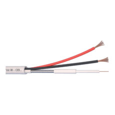 Cablu micro-coaxial RG174 cu alimentare 2x0.8 mm - PSS RG1742C