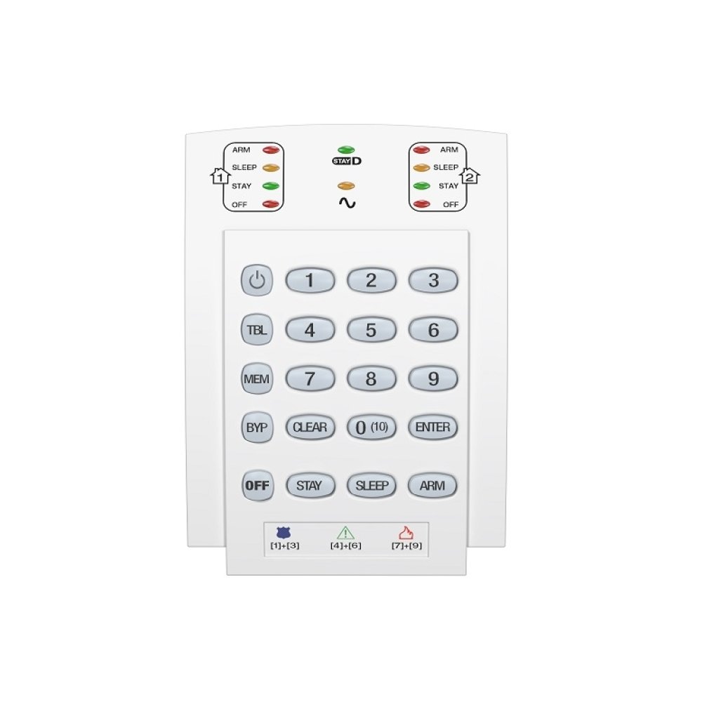 Tastatura LED 10 zone, pe fir, orizontala - Paradox K10H