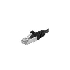 Patchcord SFTP RJ45-RJ45 Cat.6A, 0.25m, negru - PremiumCord SFTP-6A-0.25-BK
