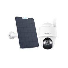 Kit camera supraveghere wireless WiFi rotativa Speed Dome cu panou solar Reolink Argus PT Ultra B440, 4K, IR/lumina alba 10 m, microfon si difuzor, dual band, PIR, acumulator, + card 64GB inclus