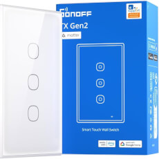 Intrerupator wireless smart, 3 canale, 240V, 10A, WiFi - Sonofff T6-3C-120M