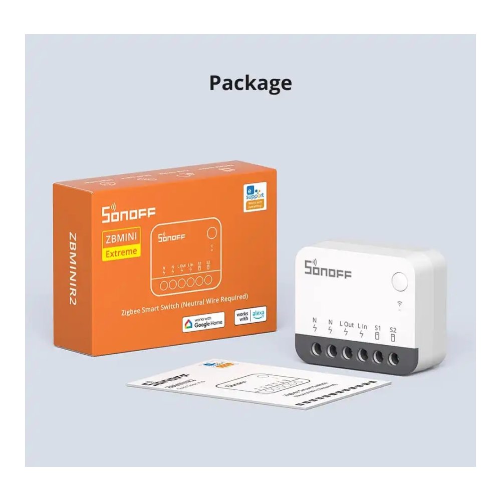 Releu smart, Zigbee 3.0, 2400W - Sonofff ZBMINIR2