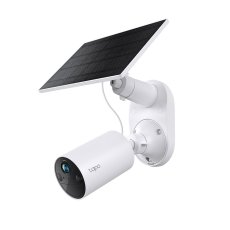 Camera exterior wireless WiFi cu iluminare duala si panou solar TAPO C410 KIT, 3 MP, 3.17 mm, IR/Lumina calda 9.1 m, microfon si difuzor, sirena 94 dB, acumulator 2.5 W, slot card