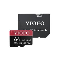 Card de memorie MicroSDXC Viofo Industrial, 64 GB, U3 A2 V30, viteza scriere 40Mb/s, viteaza citire 100 Mb/s, suporta 4K, video 3D si burst mode, recomandat camere auto VIOFO