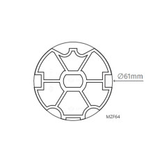 Adaptor Motorline MZF64/61 mm/forma rotunda