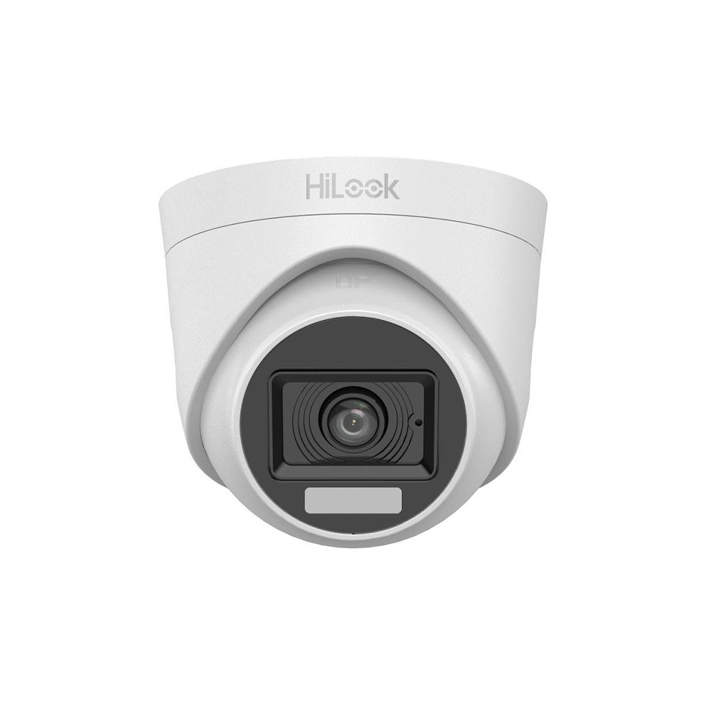 Camera Analogica Dome, 5 MP, Smart Hybrid Light, IR/LED 20 m, Microfon, 2.8 mm-HikVision HiLook THC-T157-LPS(2.8MM)