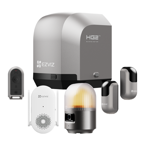 Kit automatizare poarta culisanta 600 kg motor 24V DC camera 2K Wi-Fi HaLow fotocelule backup - EZVIZ HG2 600 Pro