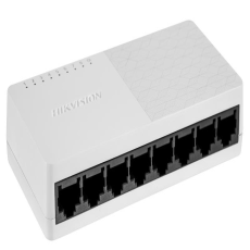 Switch cu 8 porturi, 10/100 Mbps, Plug & Play, design compact - HikVision DS-3E0108D-O
