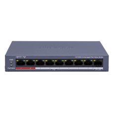 Switch 8 porturi PoE + 1 Uplink, 80W, 300m - HikVision DS-3E0109P-E/M(C)