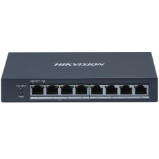 Switch 4 porturi PoE + 4 porturi RJ45, 60W, 16 Gbps, fara management - HikVision DS-3E0508P-O