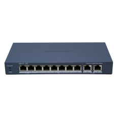 Switch 8 porturi PoE Smart + 2 x porturi Uplink Gigabit, 110W, 300m - HikVision DS-3E1310HP-EI(B)