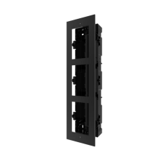 Panou frontal modular, 3 module, incastrat, negru - HikVision DS-KD-ACF3/BK