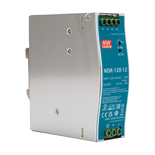 Sursa alimentare 120W 12V reglabila pentru sisteme supraveghere - Mean Well NDR-120-12