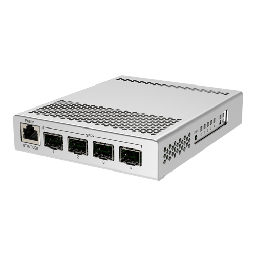 Switch rețea managed 4 porturi SFP+ 10 Gigabit și 1 port Gigabit Ethernet - MikroTik CRS305-1G-4S+IN