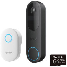 Sonerie video smart WiFi dual-band cu detectie pachete si Chime - Reolink D340B+CHIME+64GB