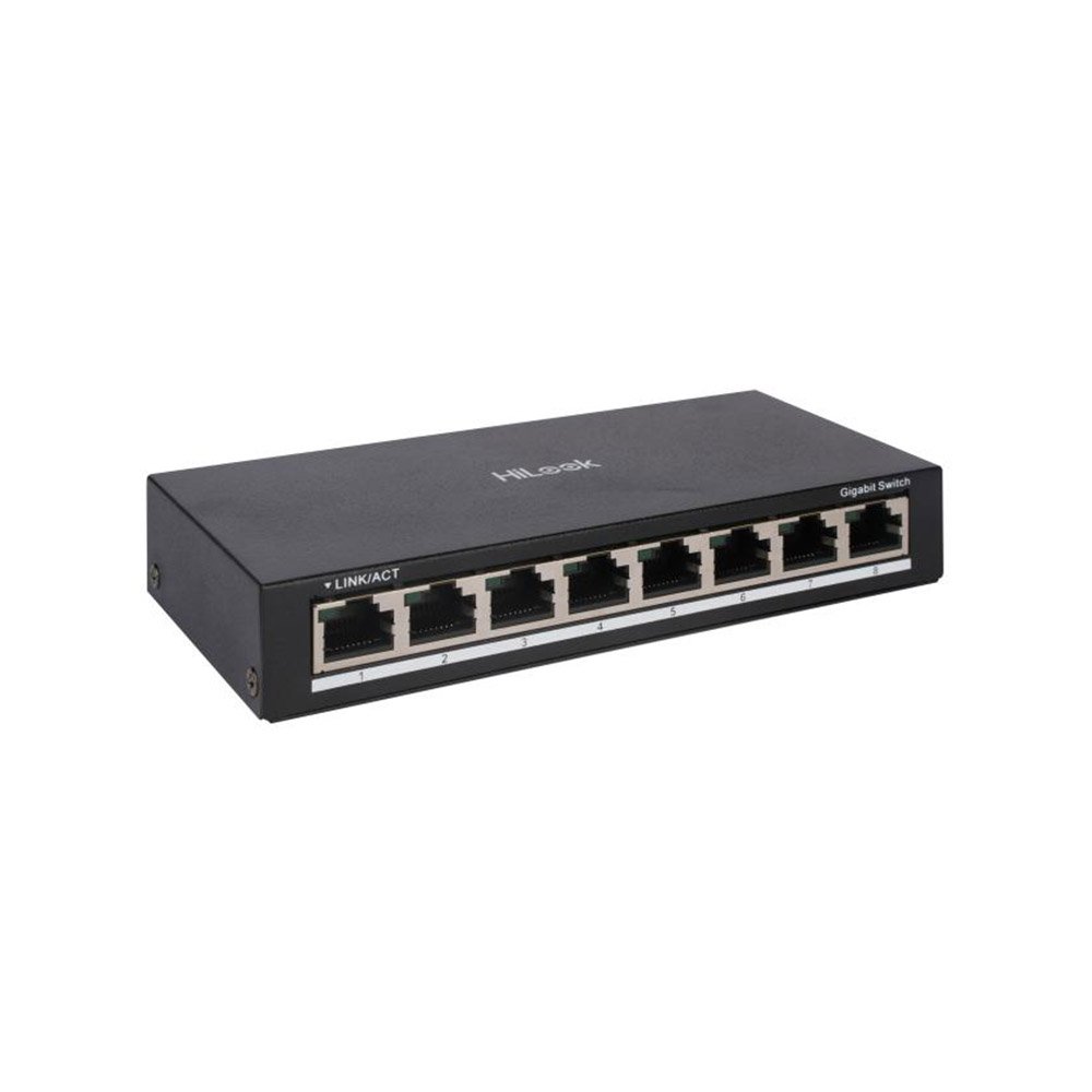 Switch cu 8 porturi HikVision HiLook NS-0508, 10/100/1000 Mbps, 16 Gbps, 11.90 Mpps, MAC 8 K, plug & play, fara management - HikVision HiLook NS-0508