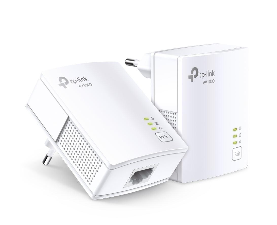 Adaptoare Powerline Gigabit HomePlug AV2 MIMO 1000 Mbps cu port RJ45 si raza 300m - TP-Link TL-PA7017 KIT