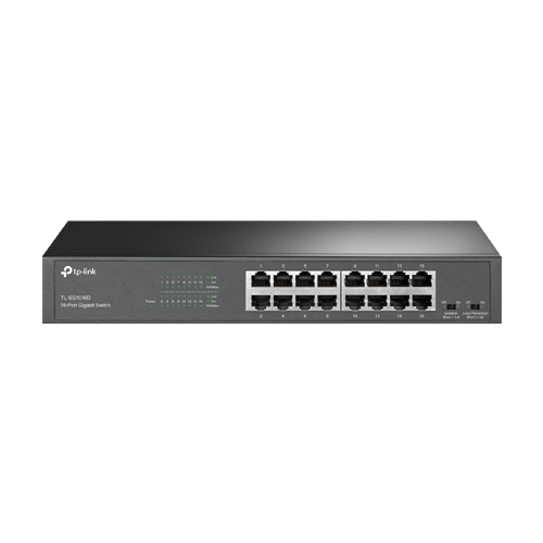 Switch rețea 16 porturi Gigabit, carcasă metalică, rack 1U - TP-Link TL-SG1016D